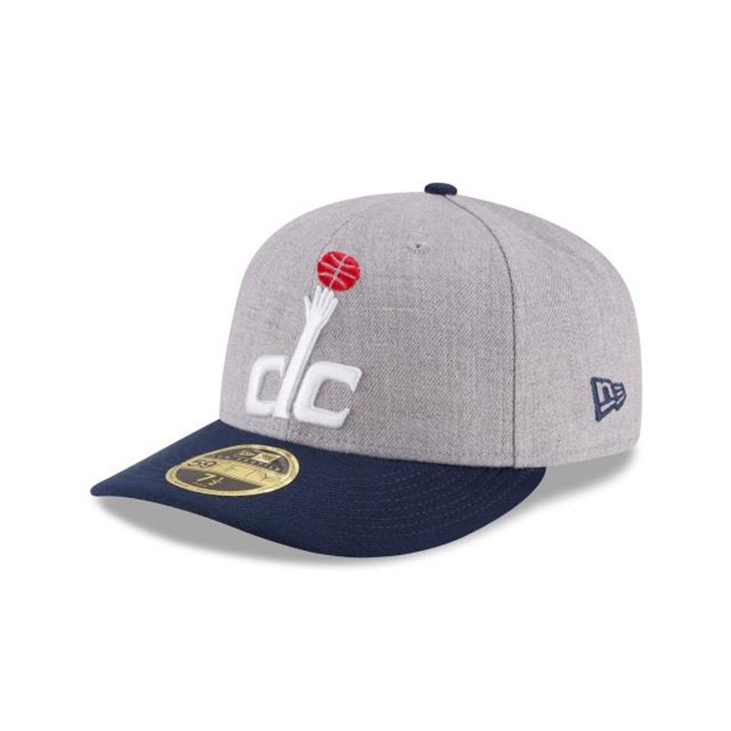 NBA Washington Wizards Heather Low Profile 59Fifty Fitted (EPL2197) - Grey New Era Caps